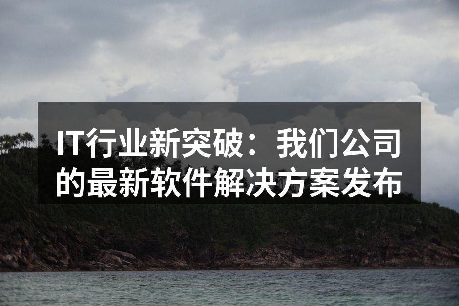 IT行业新突破：我们公司的最新软件解决方